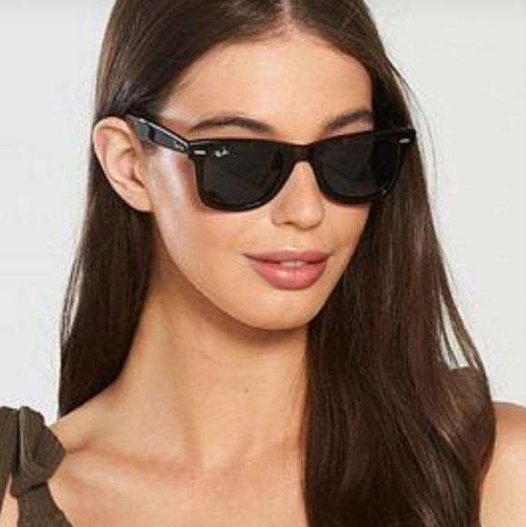 LIKE NEW RayBan Wayfarer Black RB2140 Men /Women Sunglasses - Picture 13 of 16
